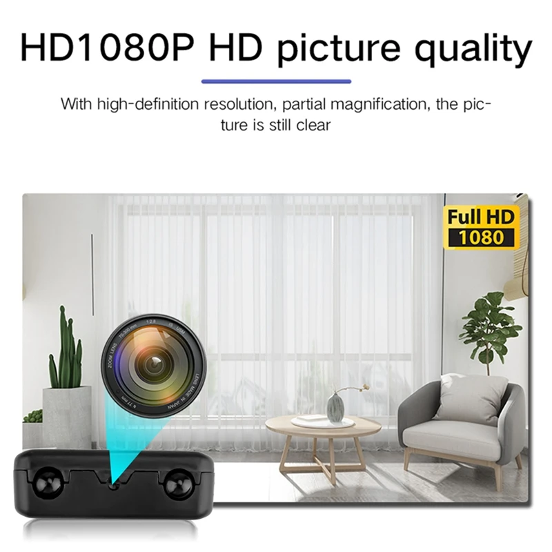 Kamera Ip Mini 4K Full HD 1080P, kamera penglihatan malam XD Wifi deteksi gerakan perekam Video HD