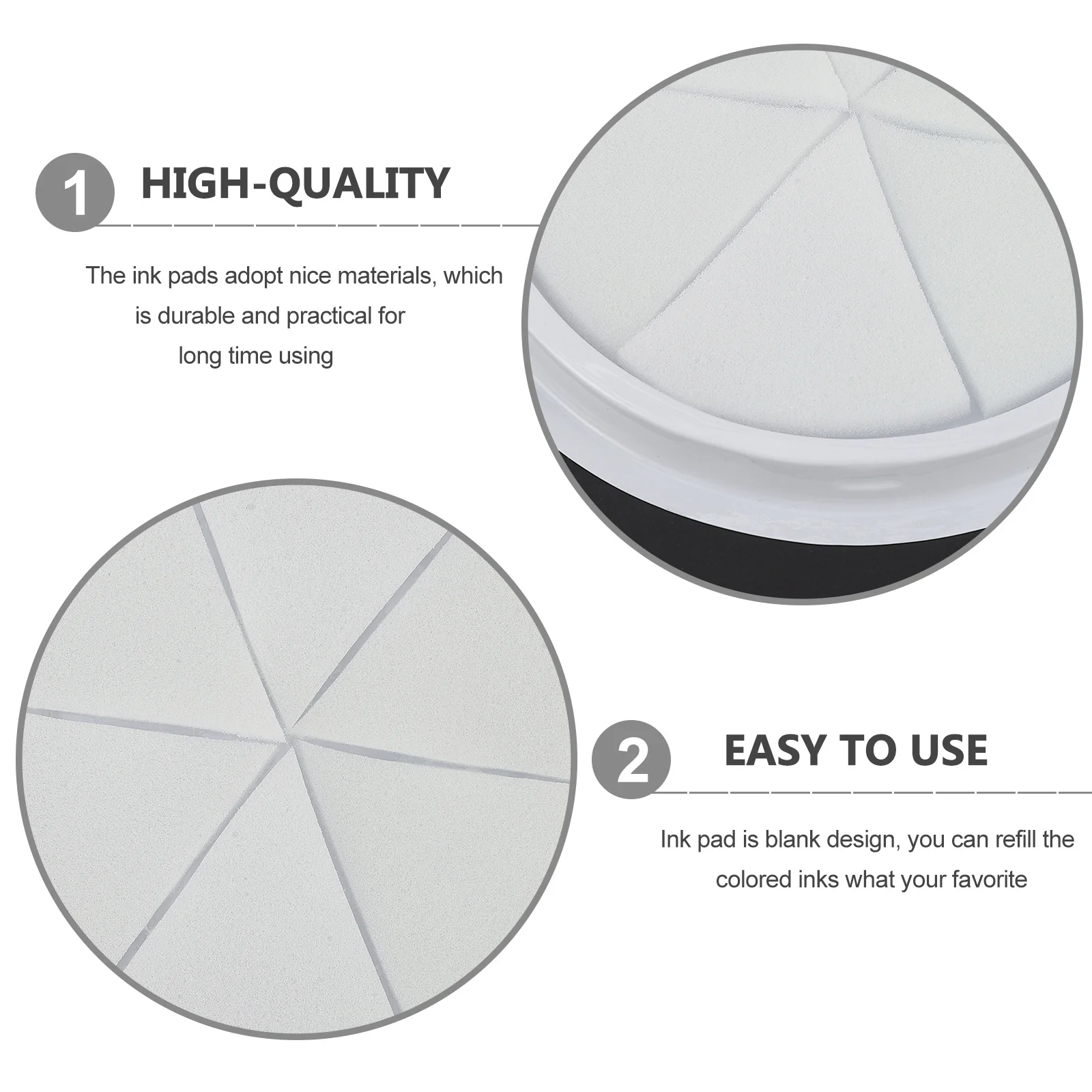 10 Stück leere Stempelkissen für Fingermalerei, Kinder, DIY-Stempelkissen, keine Farbe, hohe Dichte, nachfüllbar, Bastel-Stempelkissen-Set