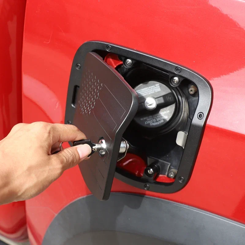 

For Toyota Tacoma 2016-2022 Aluminum Alloy Black Car Fuel Tank Cap Anti-theft Lock Cover Trim Car Accessories