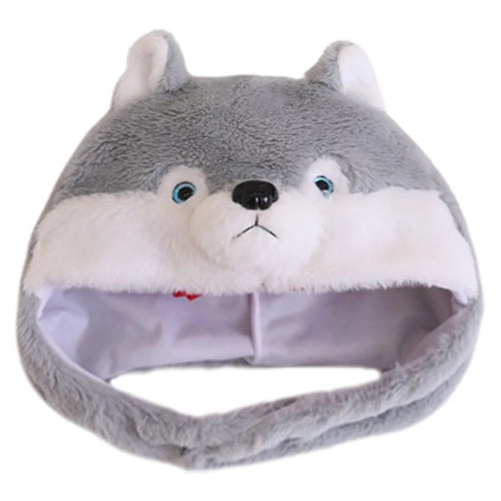 

Husky Short Design Party Costume Cartoon Animals Hat Selfie Props Cartoon Animal Headwear For Adults Dog Shape