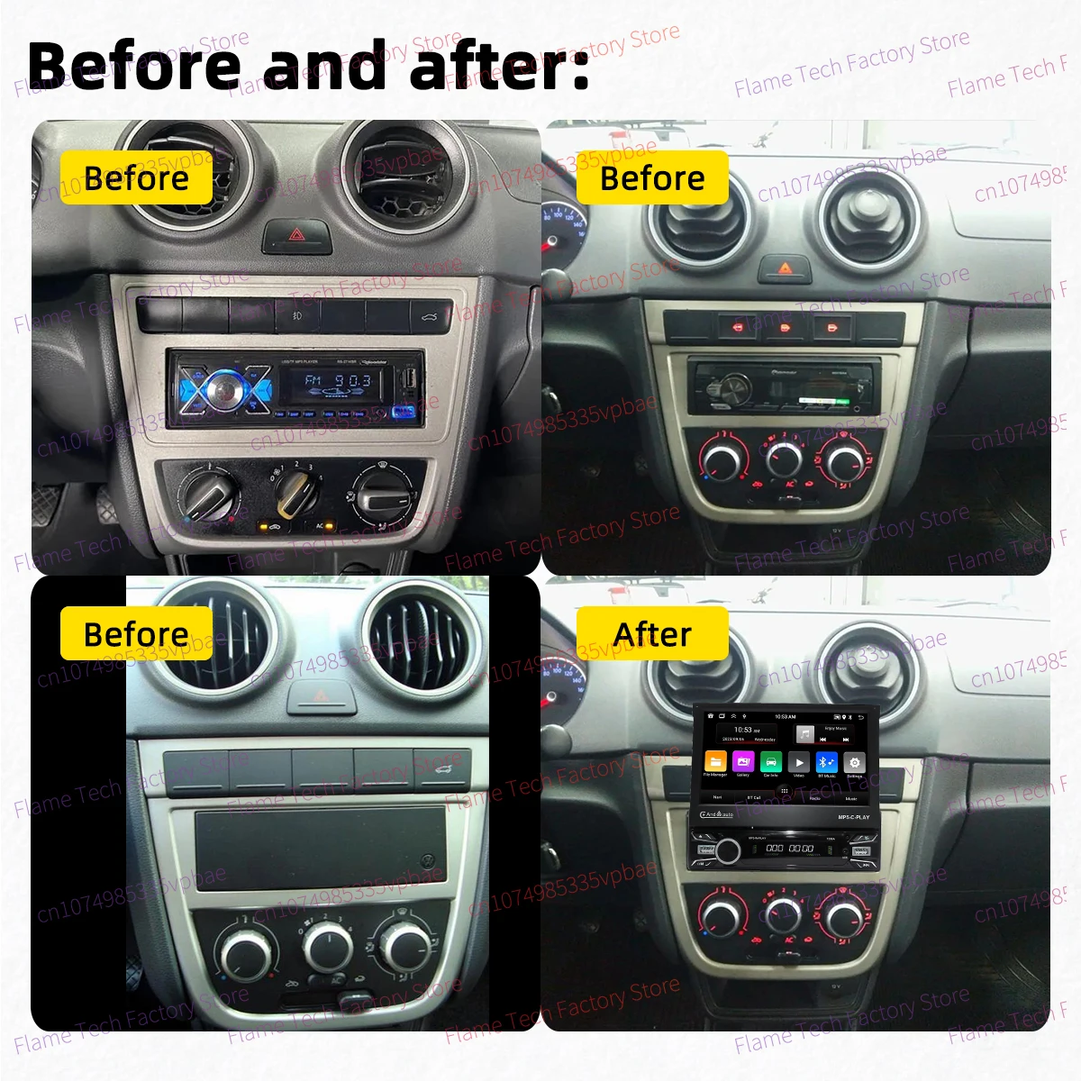 1Din Telescopic Car Stereo 7