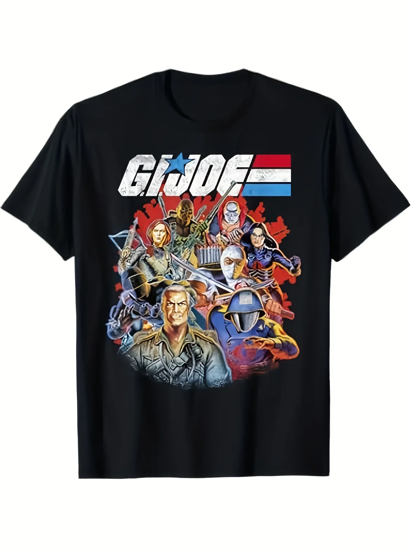 G.I. Joe Retro Group Shot American Hero Fade Logo Men's T-Shirt, 180g T-Shirt Meme Printed T-Shirt Clothing Cute New In Tops