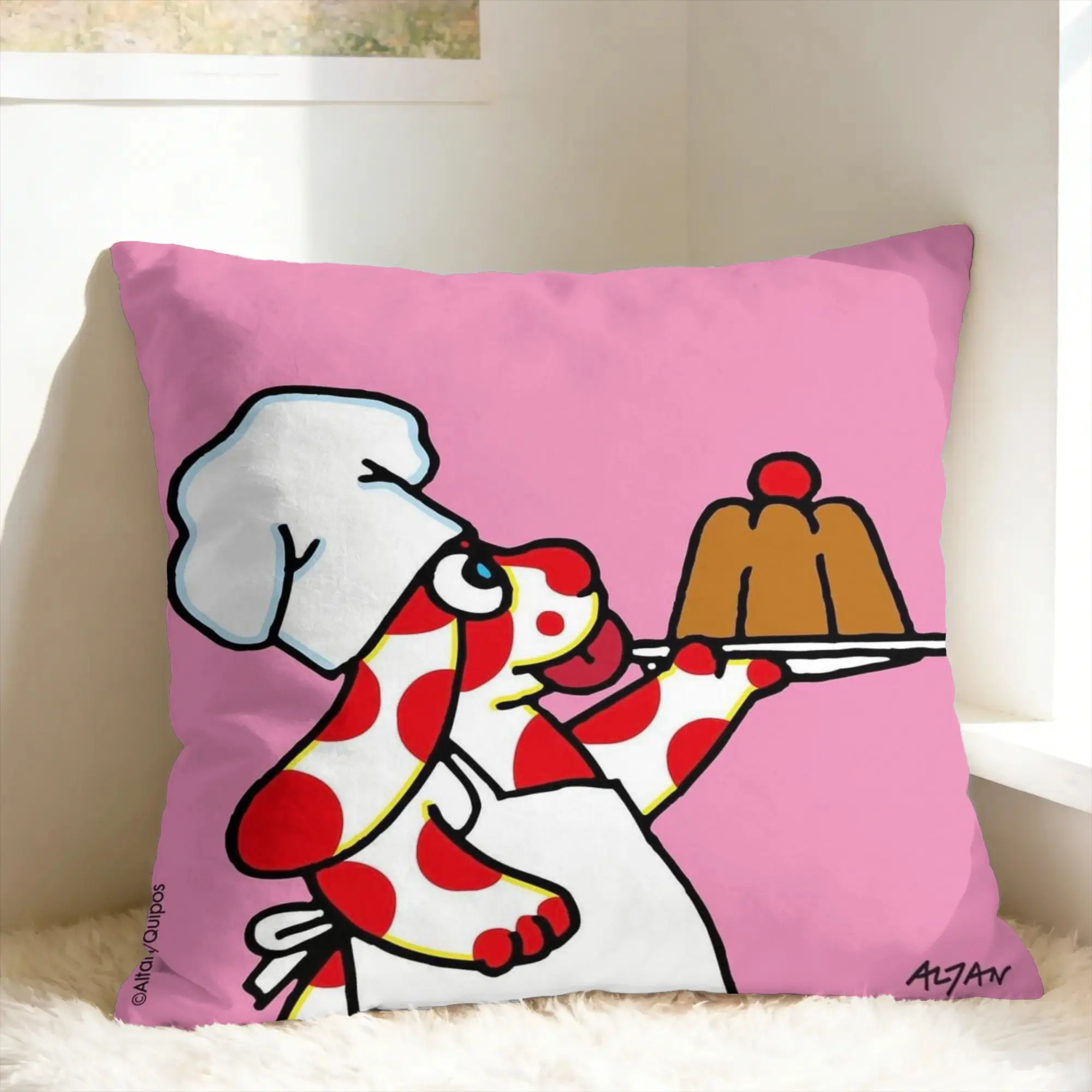 Cartoon La Pimpa Pillow Case  Soft Pillow Cover Kawaii Cushion Cover For Sofa Couch Bed Living Room