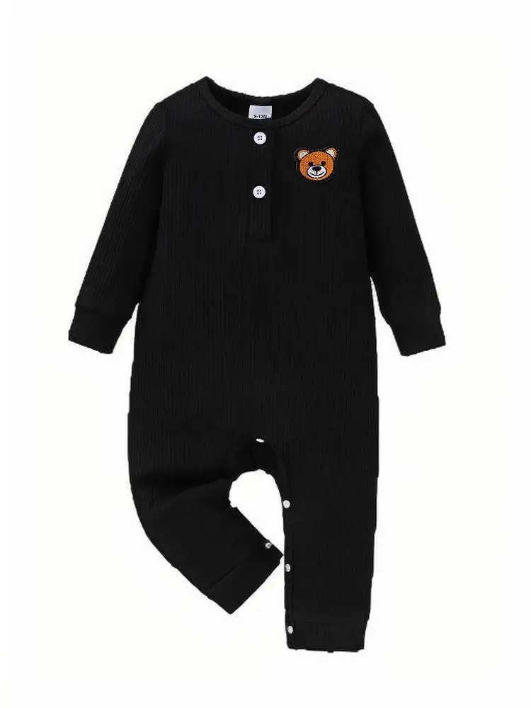 

New Spring and Autumn Baby Cute Long Sleeve jumpsuit for New Life, Casual and Fashionable Men's Baby Pit Bar Crawler Clothing