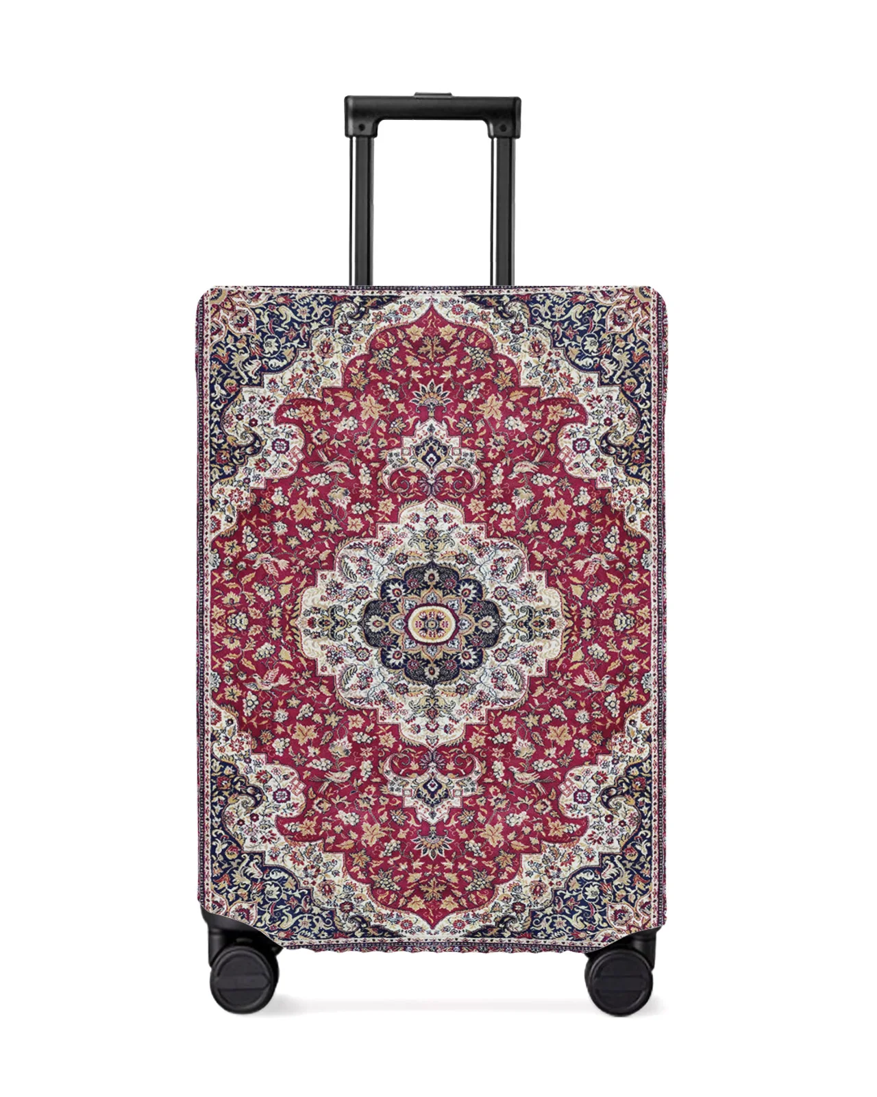 

Vintage Flower Indian Bohemia Luggage Cover Stretch Suitcase Protector Baggage Dust Cover for 18-32 Inch Travel Suitcase Case