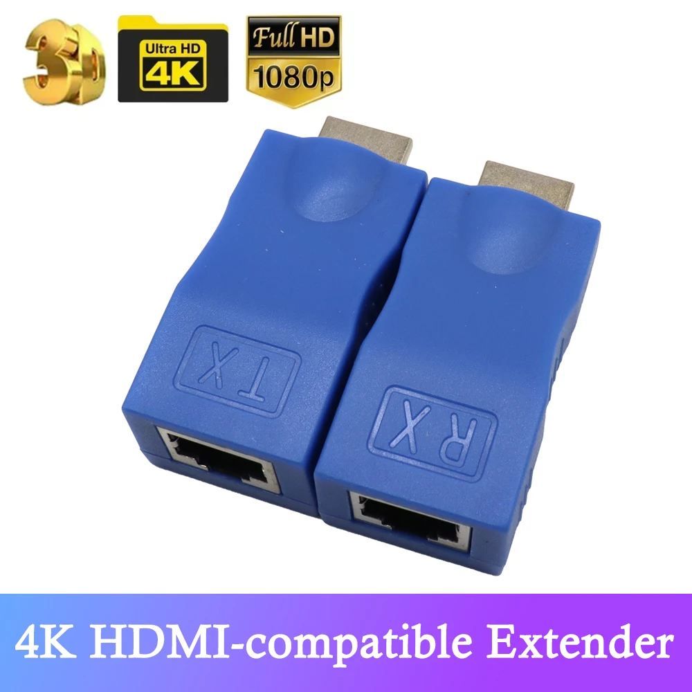 1080p até 30m hdmi extensor compatível hdmi-compatível com rj45 extensão rede lan cat5e/6 utp lan cabo ethernet