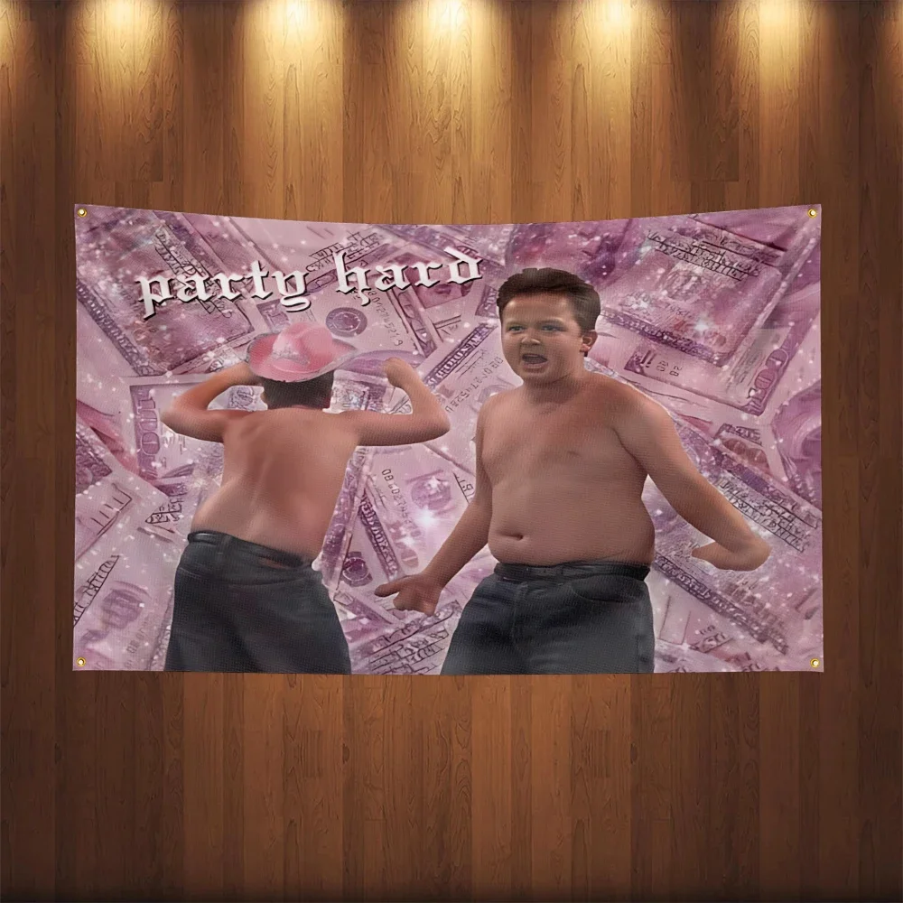 

Party Hard Gibby Funny Flag 3X5 Ft for Bedrooms Living Rooms Bars College Dorms Decor,with 4 Brass Grommets