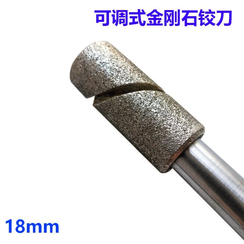 18 Diamond Reamer Grinding Honing Head Hard Machine Diamond Rod Reamer Lost Round Repair Lengthened Spiral Alloy