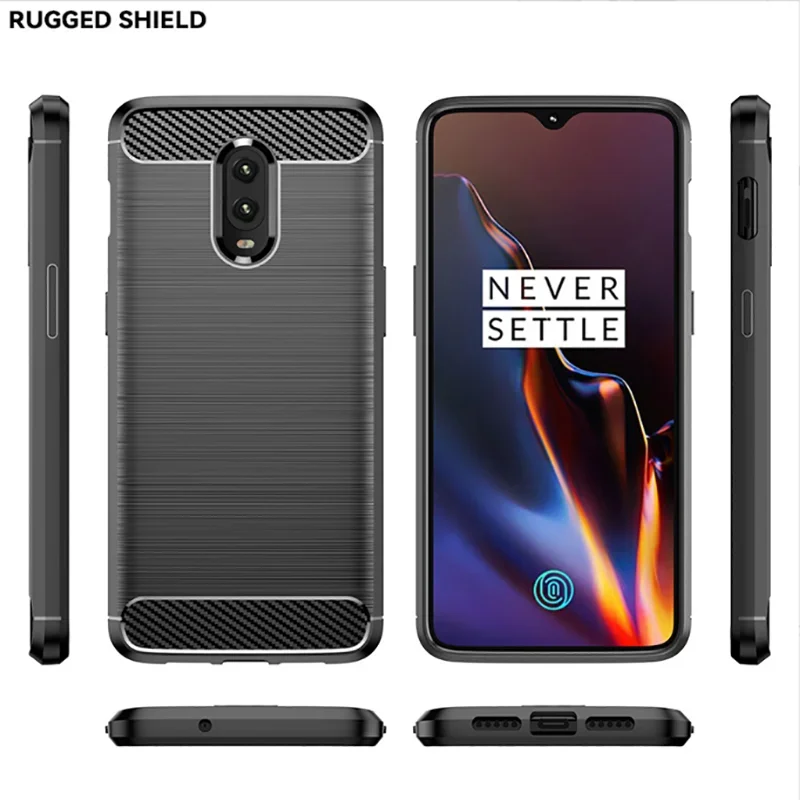 Man Luxury Cover For Oneplus 6 7 8 Pro Shockproof Carbon Case Silicone TPU Case for One plus 6T 7T 8T 1+6 1+7 1+8 Oneplus6 чехол