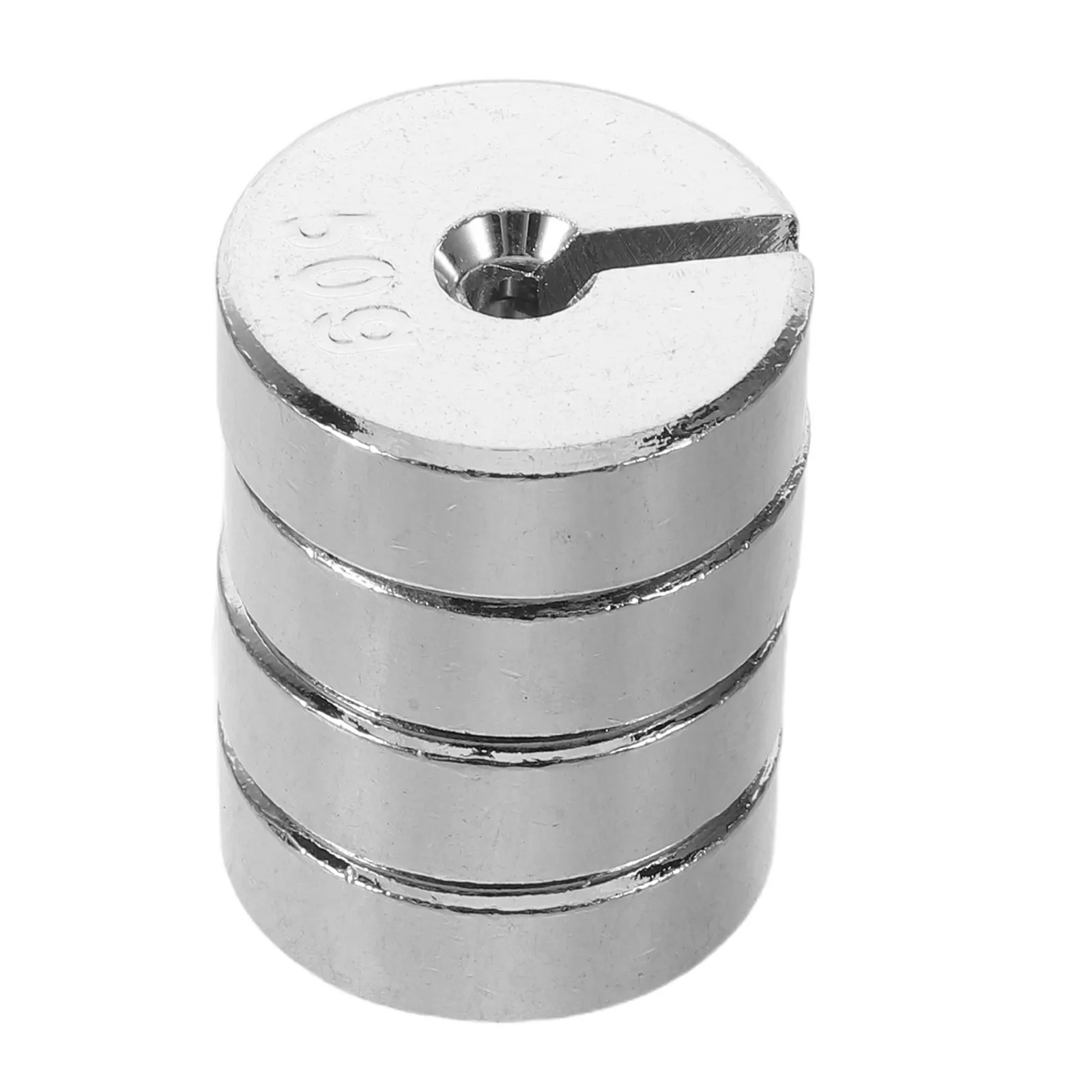 4Pcs Slotted Iron Weight Discs 50G School Physics Lab Mass Piece Accurate Scientific Demo Balance Counterweight for Mechanics