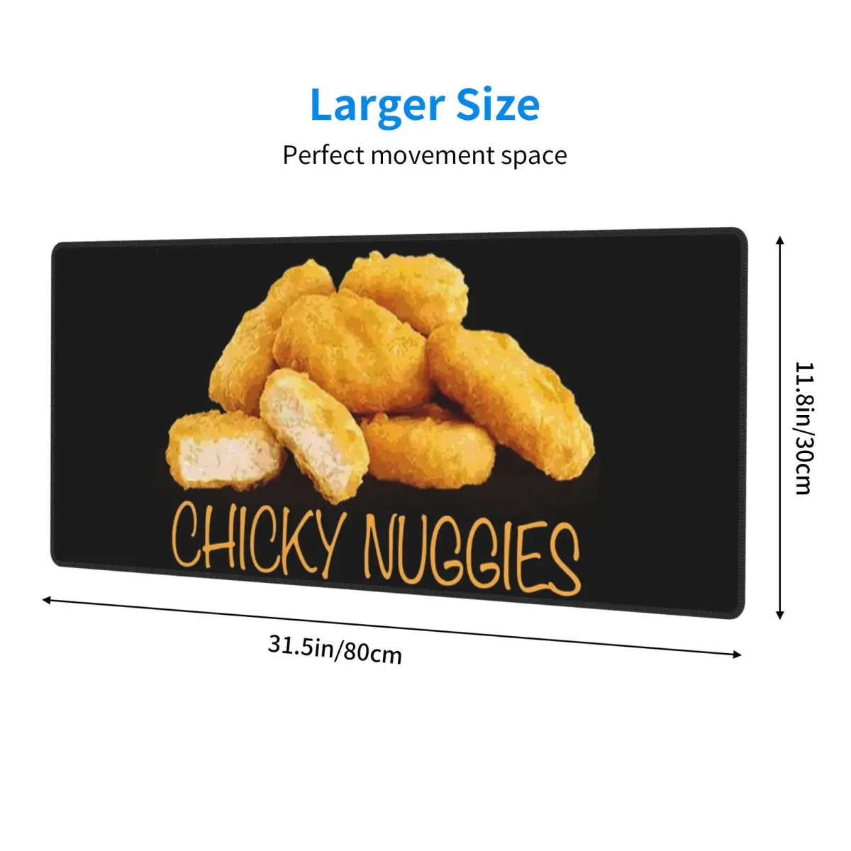 Tasty Chicken Nuggets Large Mouse Pad Computer Keyboard Mouse Mat Gamer PC Laptop Desk Mat Office Accessories Table Mats