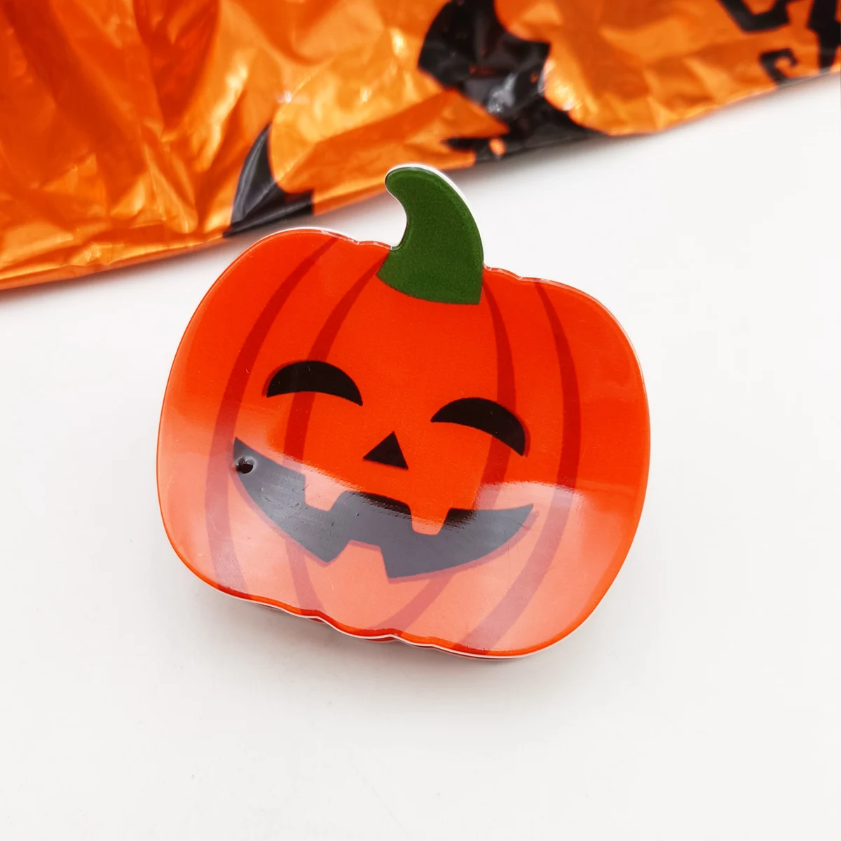 1PC Halloween Hair Claws Non Slip Pumpkin  Acrylic Barrettes Hair Clip Accessories for Women Girls Gift