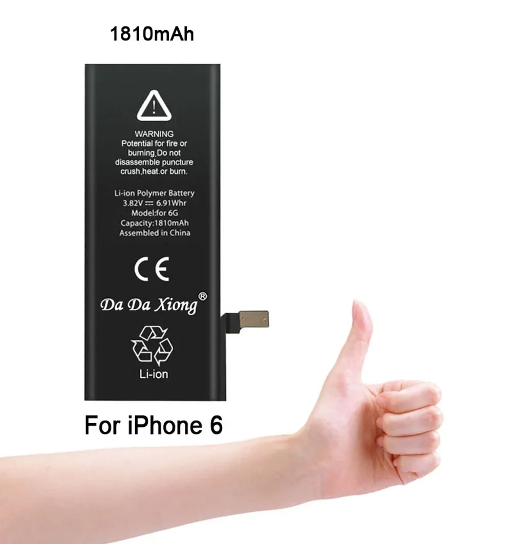 DaDaXiong Battery For iPhone 6 6G 1810mAh Capacity Replacement Batteria + Tools
