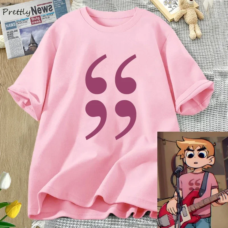Scott Pilgrim Takes Off T Shirt Women Men Anime Cospaly Tshirt Scott Pilgrim Comma Graphic Tee Cotton Manga Short Sleeve Clothes