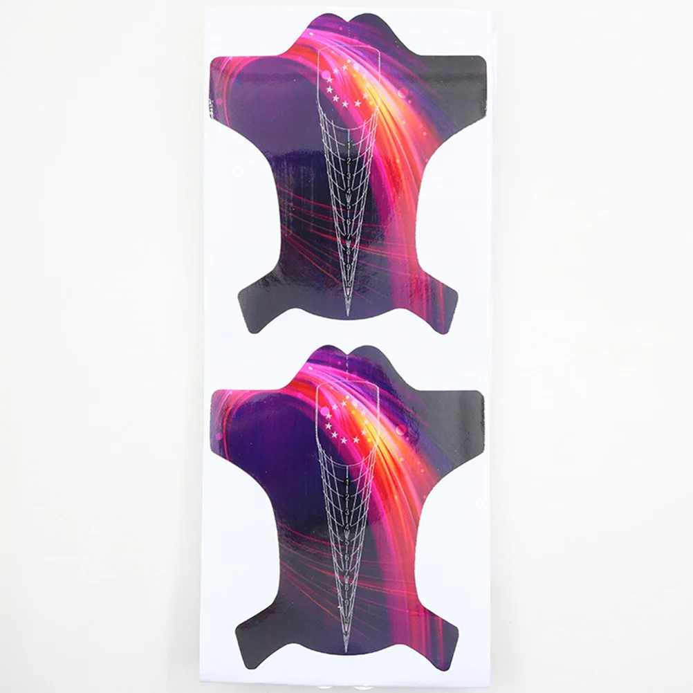 100 stuks nagelvormen stickers verlenggids zelfklevende volledige bereik modellen beginnerspraktijk mode handig gebruik nagelgereedschap