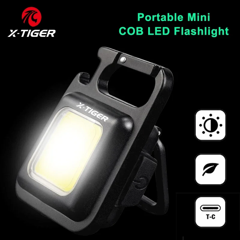 X-TIGER Small Light USB Rechargeable Mini Night Light COB Work Light Outdoor Multifunctional Emergency Flashlight Camping Lights