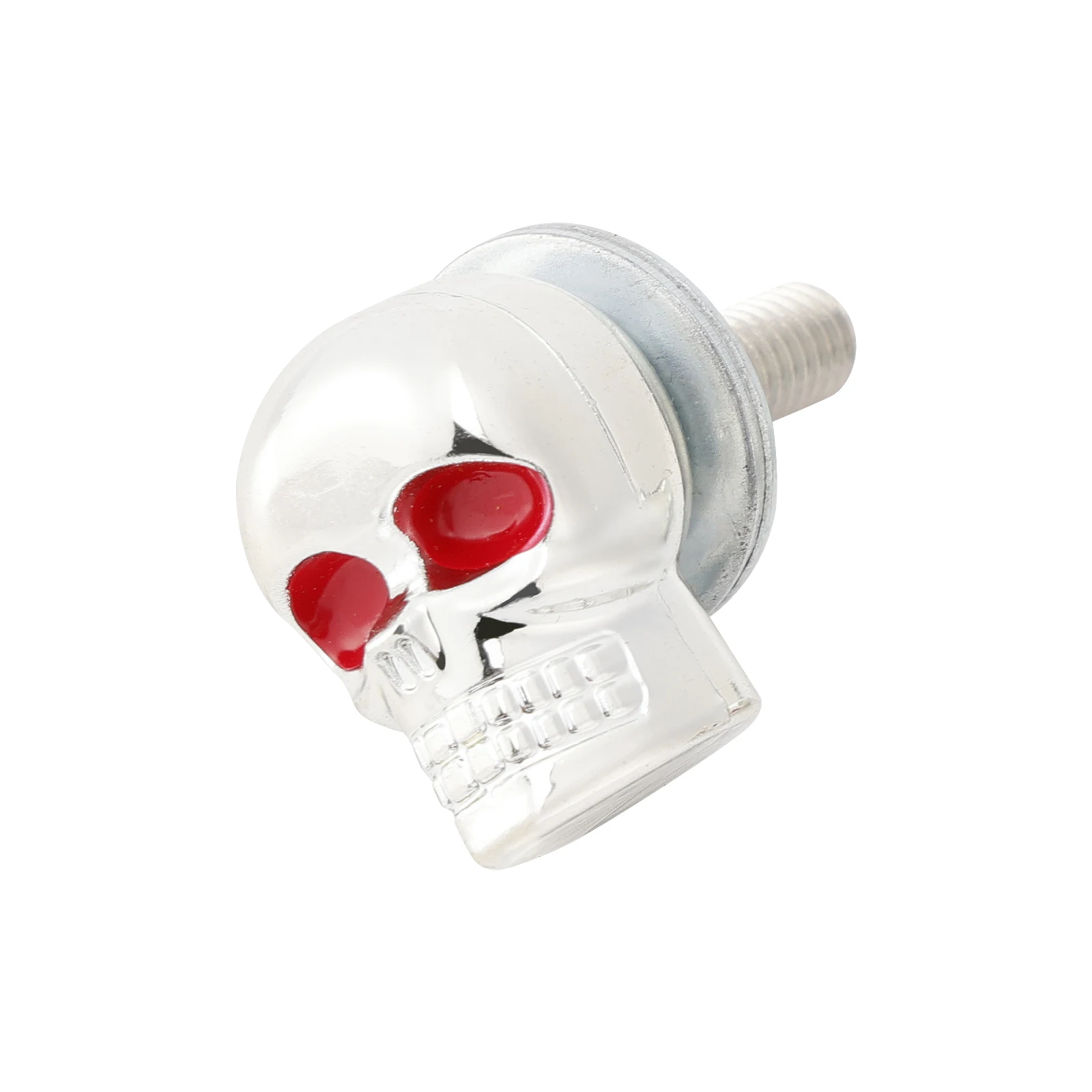 Topteng M6 البلاستيك مخصص جمجمة رأس إطار لوحة ترخيص مسامير البراغي الأجهزة الفضة X2 #6