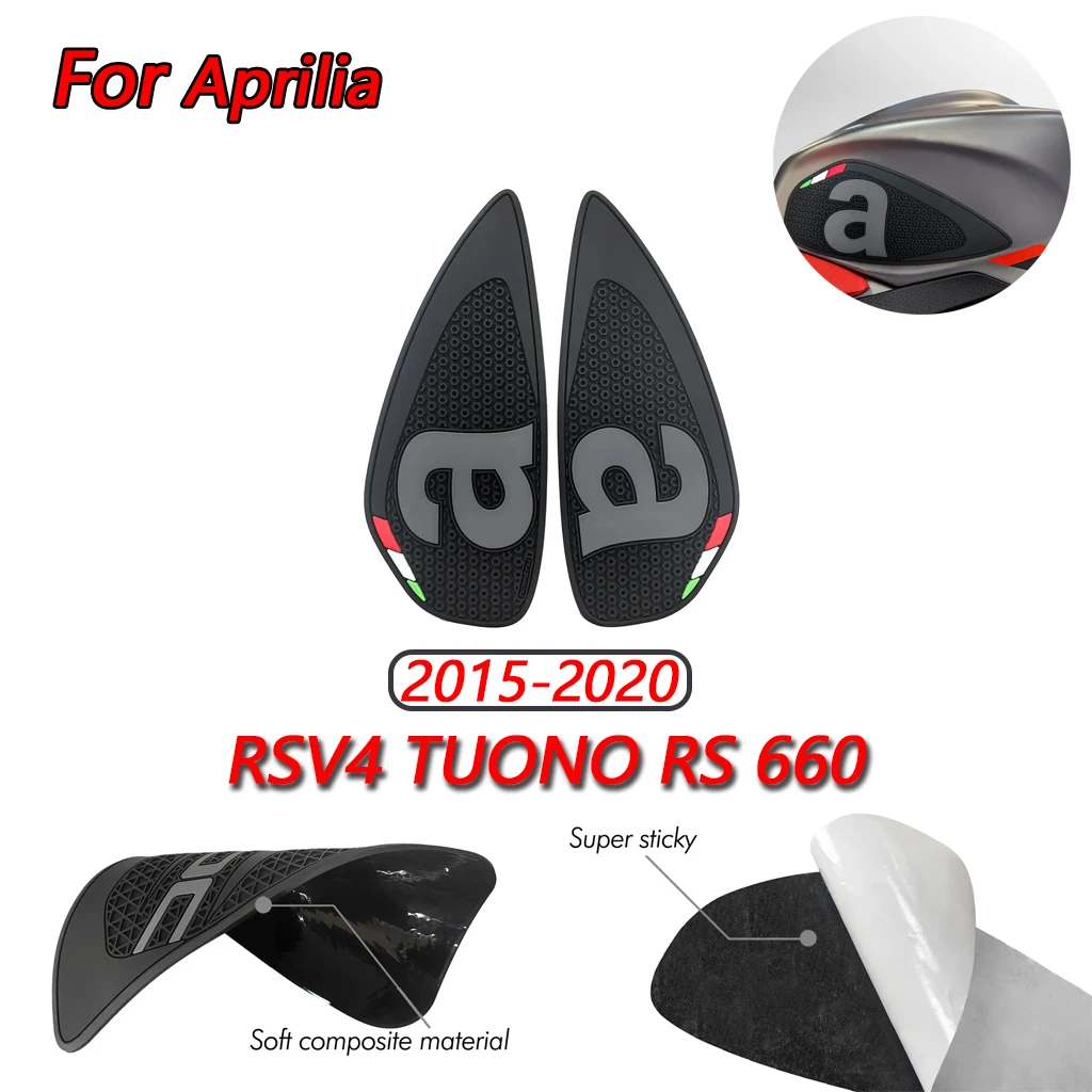 

Для Aprilia RSV4 TUONO RS 660 1100 2021-2024 мотоциклетная боковая накладка на топливный бак, противоскользящая наклейка на колено, комплект накладок
