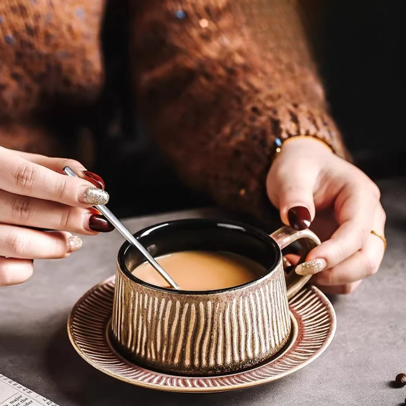 Accessories Coffee Cup Set Tools Container Tea Set Coffee Cup Set Ceramic Cup And Saucer Gadgets Stolik Kawowy Cafe Accessories