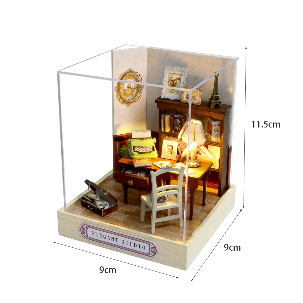 OUZEY 3D Drewniany Model Domku DIY "Przytulny Narożnik" - Kreatywny Miniaturowy Zestaw do Składania dla Dorosłych i Nastolatków, Dekoracja Domu, Prezent