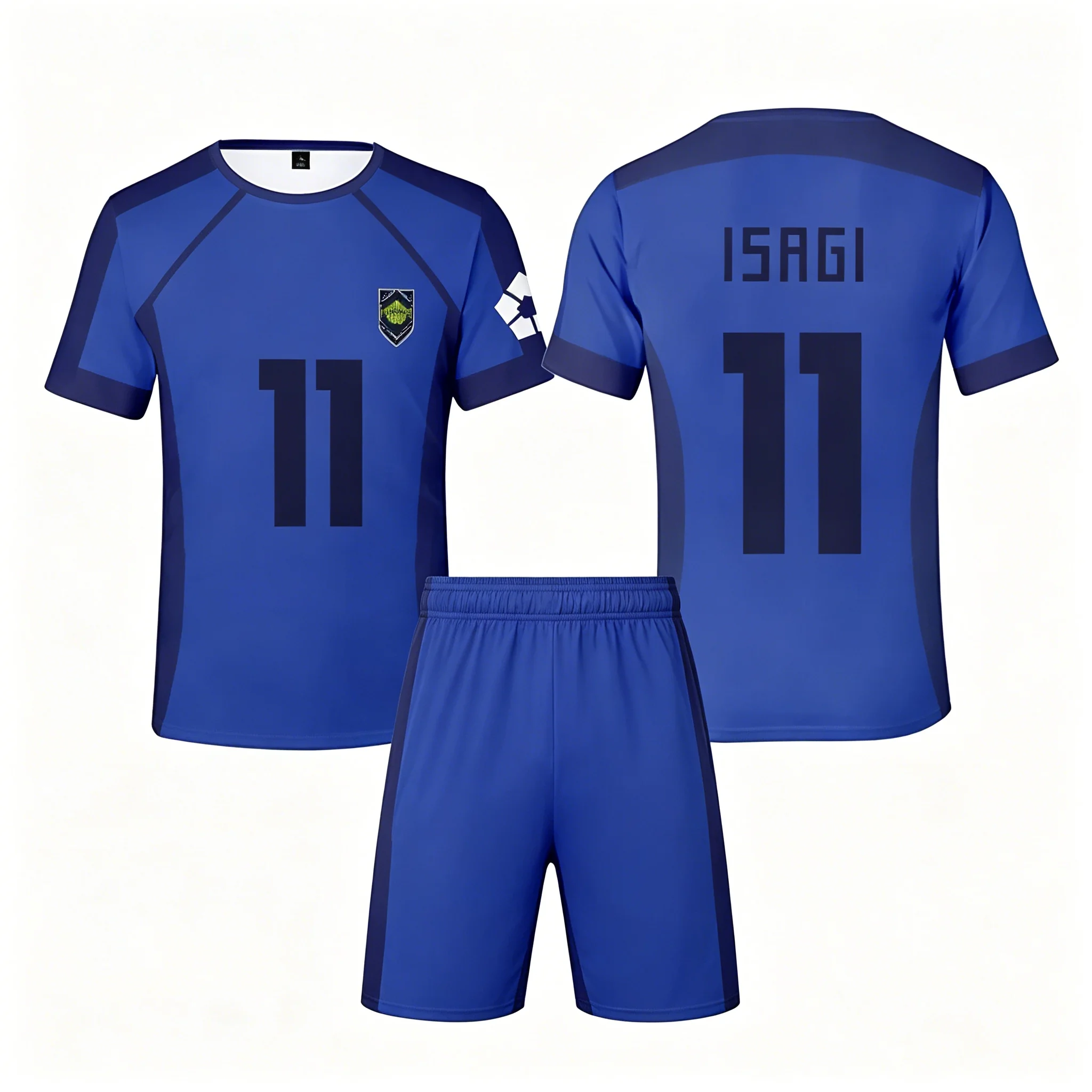 New Anime Blue Lock Short Sleeve shorts Set Futsal Football Pattern VL Replika T Shirt Sets Soccer Club Cosplay Unisex Jersey view 4