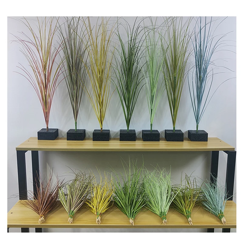 

47cm Production Outdoor Soft Decoration Props Hotel Weddings 3D Simulation Haystacks Fake Grass Green Hay Flowers Ground Layout