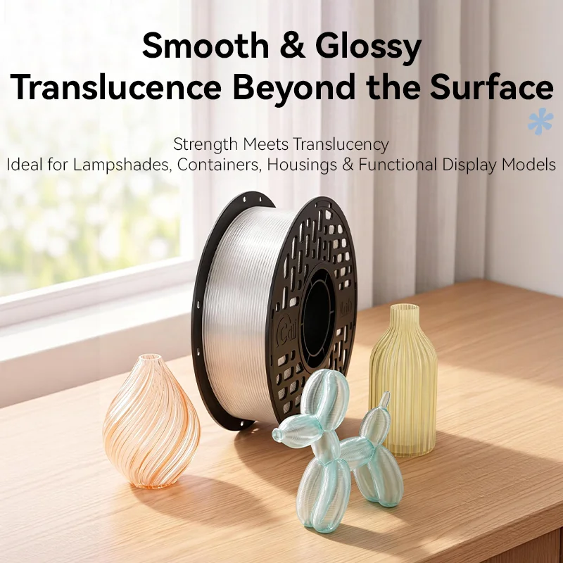Cailab Translucent PETG 3D Printing Filament 200g 1.75mm High Quality Material For FDM Printer Vases Models DIY Creative Crafts