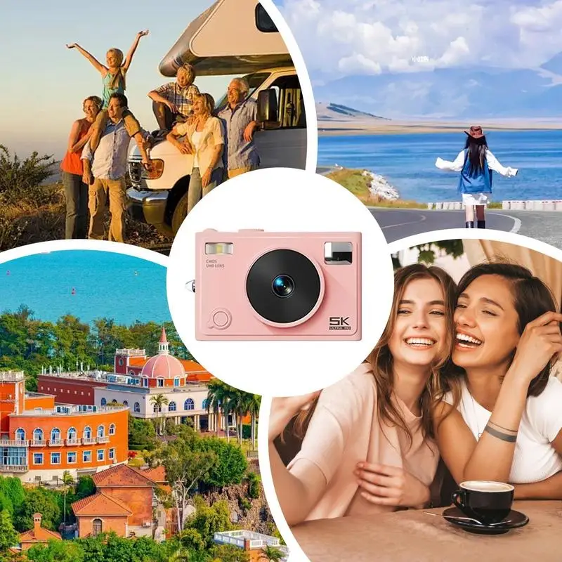 Цифровая камера для фотографии, компактная маленькая дорожная камера с защитой от сотрясений, 72 Мп, 2,8-дюймовый IPS-экран, профессиональный инструмент для фотосъемки