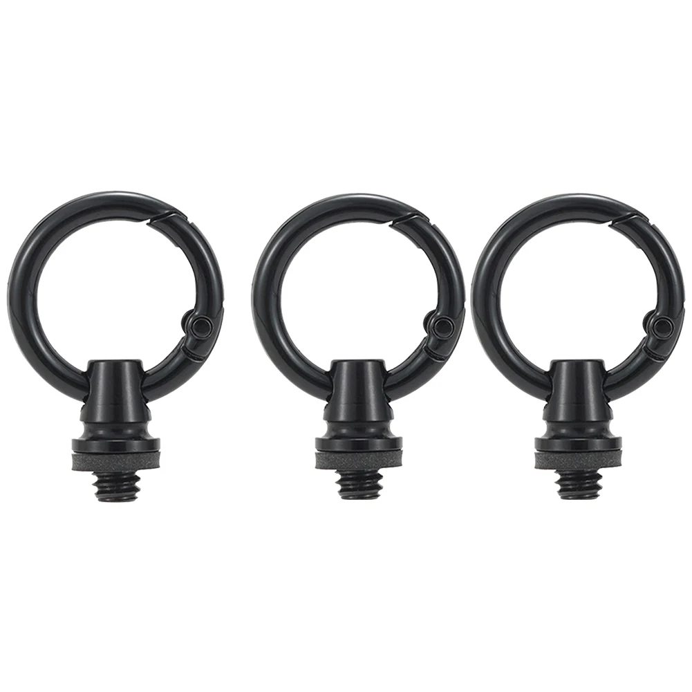 Camping Light Hanging Ring 1/4 Inch Thread Camping Lamp Fixture Hook Multi-functional Ring Shaped Lamp Hanger for Hiking Camping