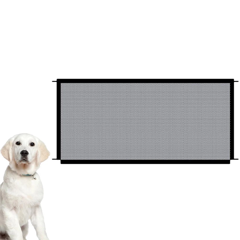 

Puppy Pet Playpen Guardrail Isolation Net Car Safety Fence The Dog Screen Gate Black Baby