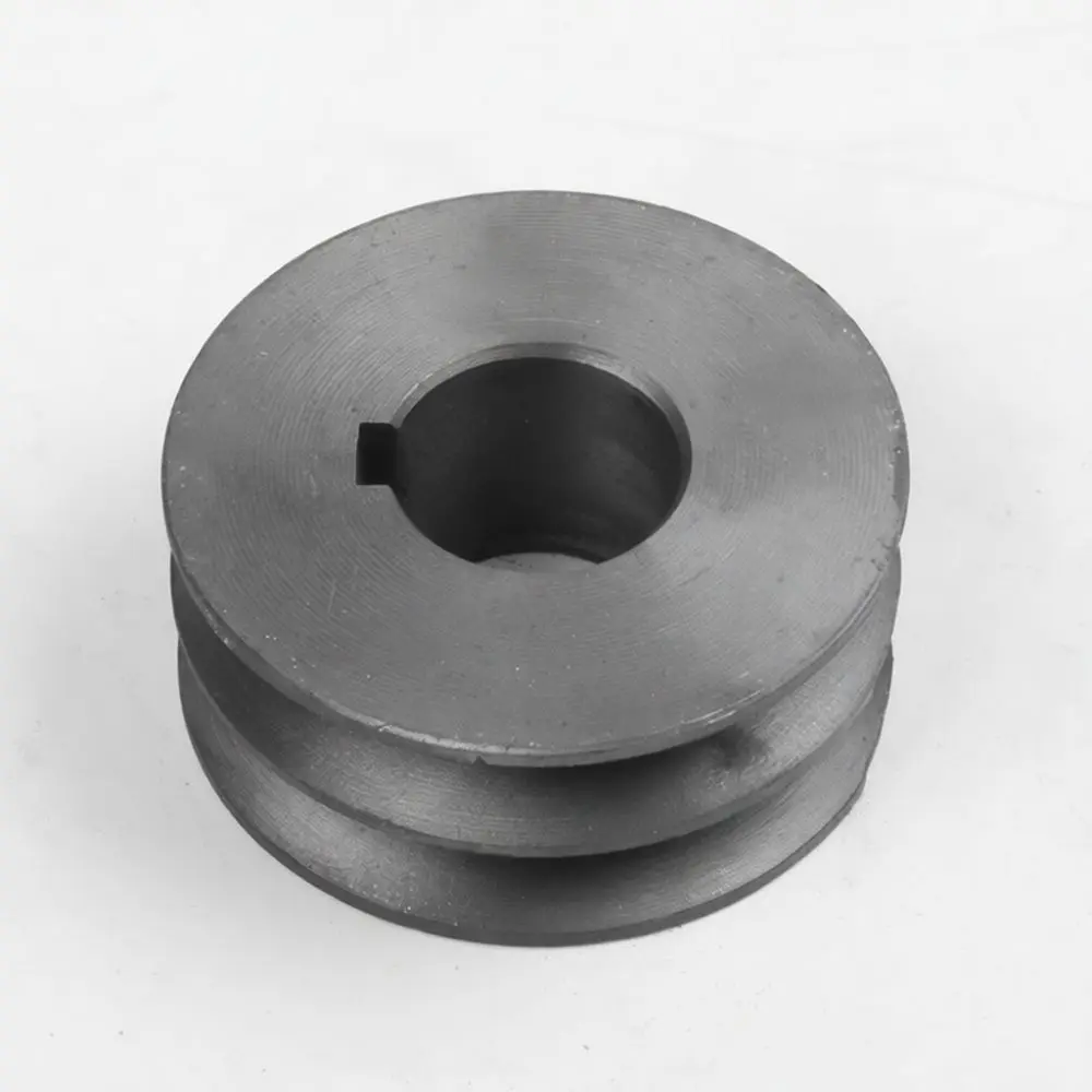 Automotive Motor Transmission Pulley Double Groove V Belt Cast Iron Gear Wheel Mechanical Power System Engine Replacement