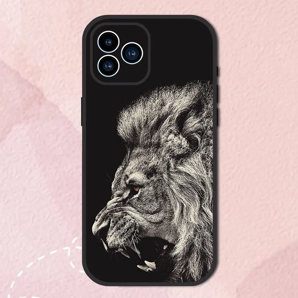 Gray Black Lions Animal Phone Case For Samsung Galaxy S10 FE S21 Ultra S22 Lite Soft Phone Shell Note 10 Back Cover