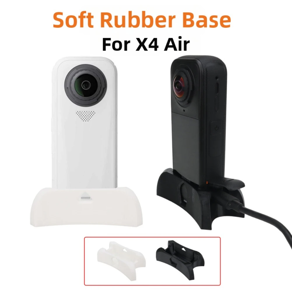 Hot Sales Anti-Slip Soft Rubber Base Soft Rubber Black For Insta360 X4 Air Camera  Reliable Versatile Replace Practical Parts