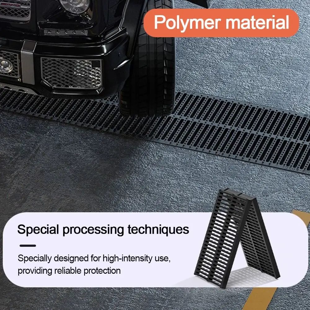 

New High Strength Trench Cover Resin Plastic Black Sewer Trench Plate Grid Rectangular Grates Drainage Outdoor