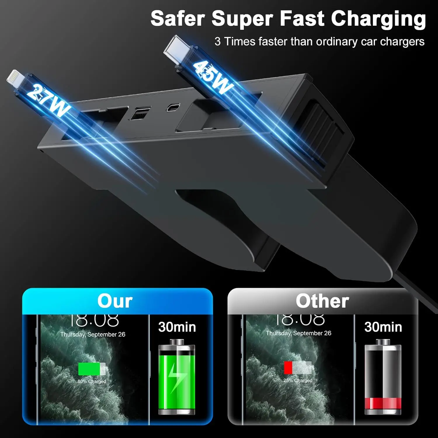 ل تسلا نموذج 3 Y هايلاند جونيبر 2025 45 واط شاحن سريع توسيع حوض مخفي USB تحويلة محور محطة إرساء ذكية #5