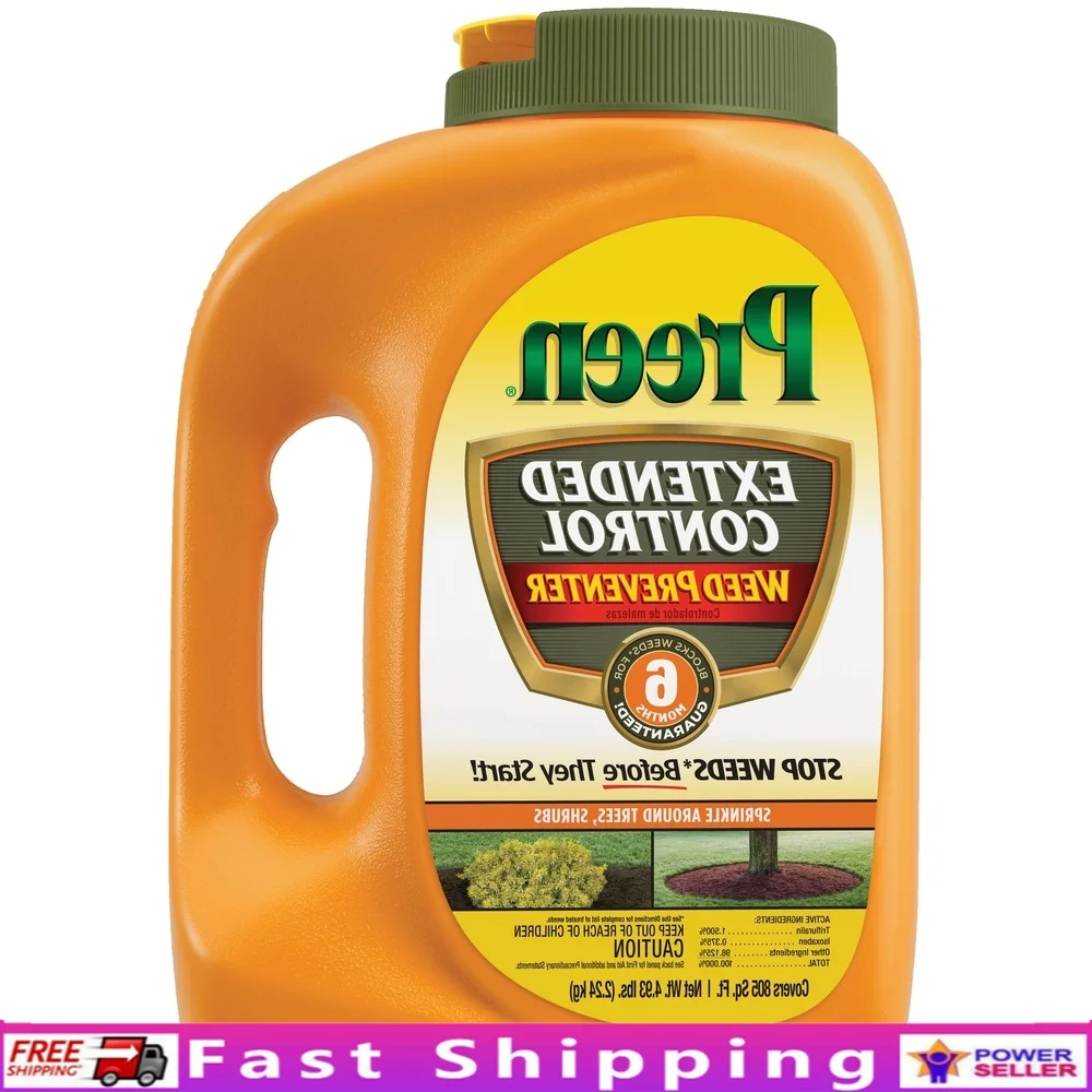 

Extended Control Weed Preventer Covers 805 sq ft Stops Broadleaf Grassy Weeds 6 Months Easy Application Weather Resistant UV