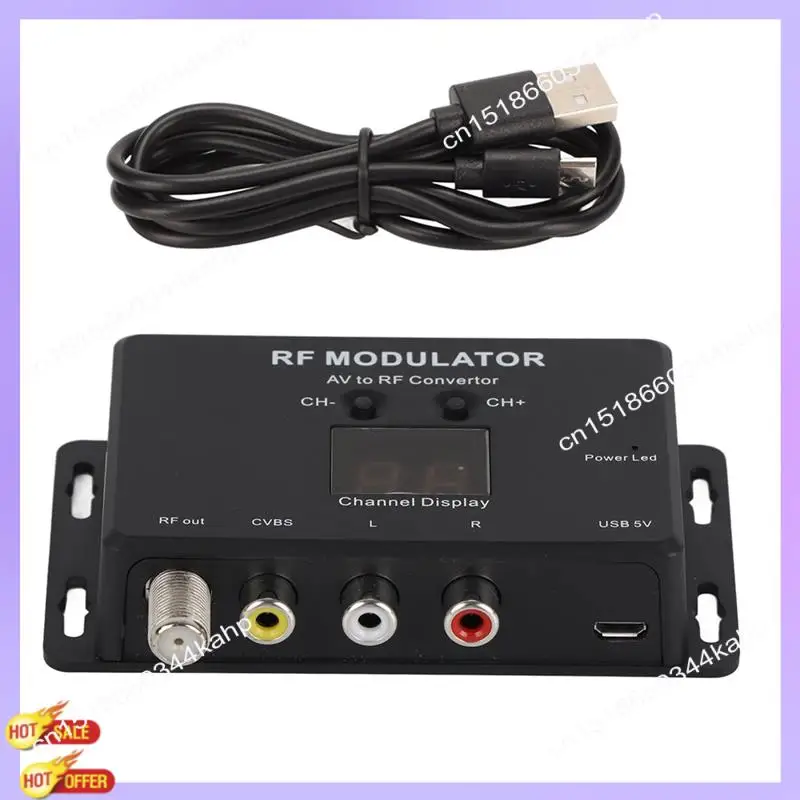 Modulador CLCU RF profesional PAL NTSC 21 canales AV a RF convertidor para decodificador DVR DVD