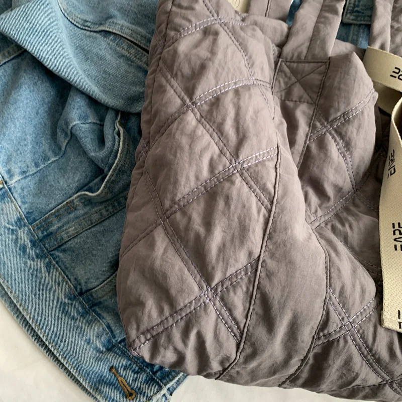 Sac fourre-tout en nylon matelassé pour femme, poignée rembourrée, grands sacs à main de luxe, cartables souples pour femme, sacs latéraux initiés