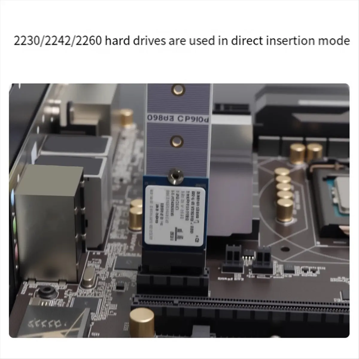 “QUALITY EXCELLE“PCIe 5.0 X1 to M2 Adapter Card NVME SSD Expansion M-Key Interface M2 Support Solid-State Drive 8Gbps