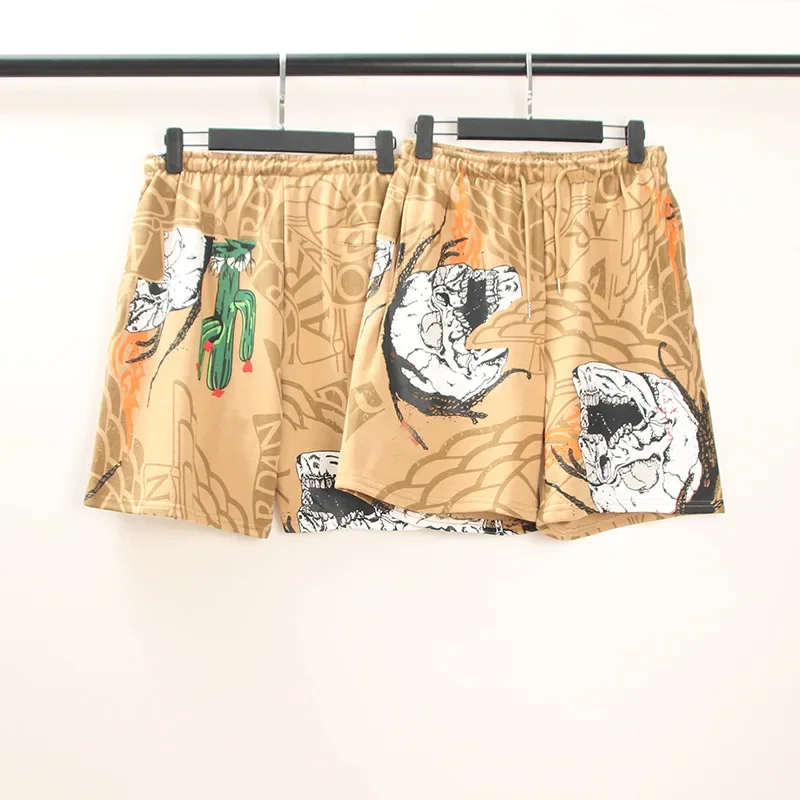 Casual Travis Scott Cactus Jack Skull Head Cactus Print Shorts Five Tenths Pants Other Material Men's Clothing From Mainland Chi