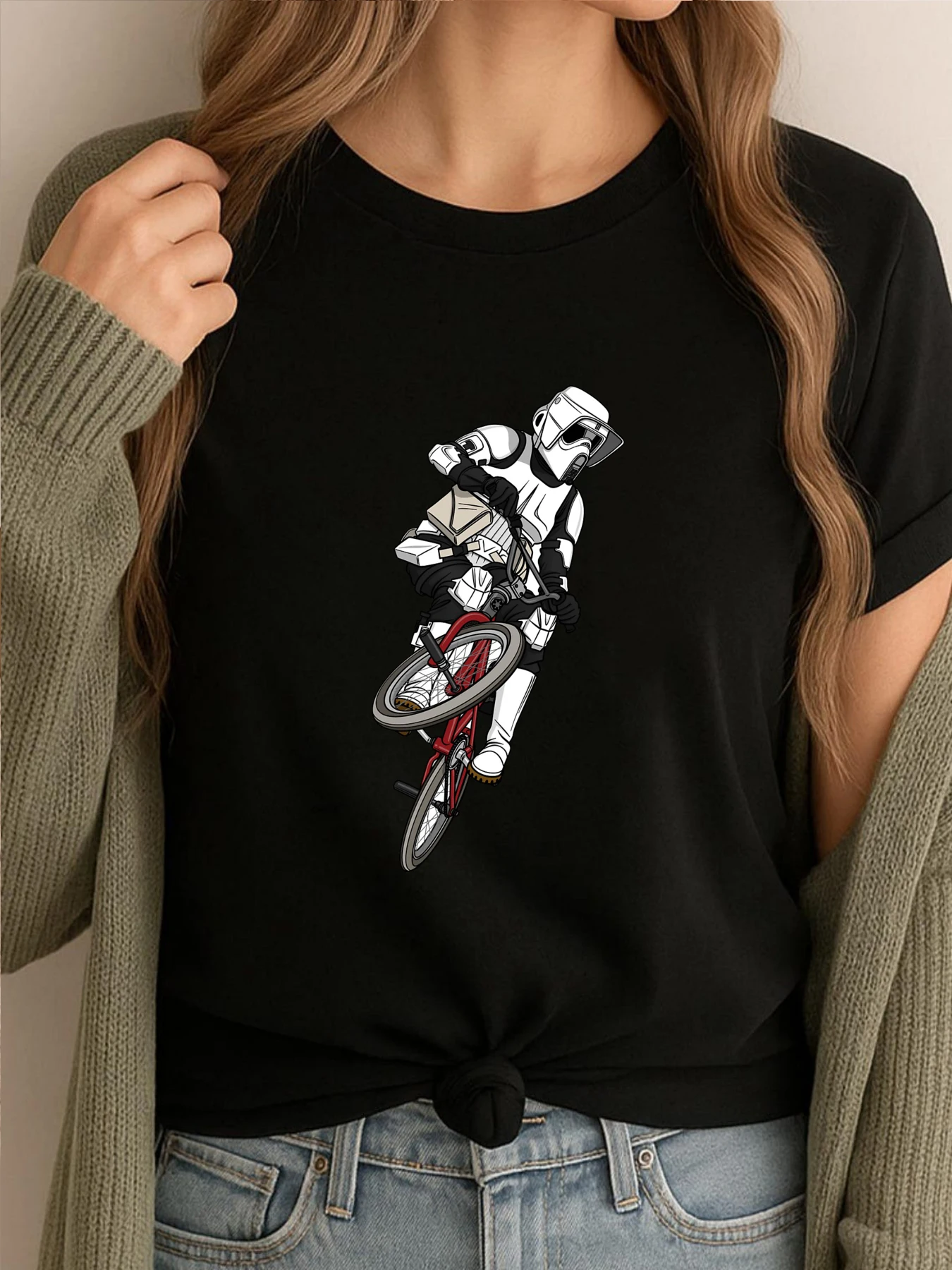 

Latest Printed Tshirt Bmx Biker Scout Graphic T Shirt Classic Shirt Cool Trendy Oversized Clothes Casual Style
