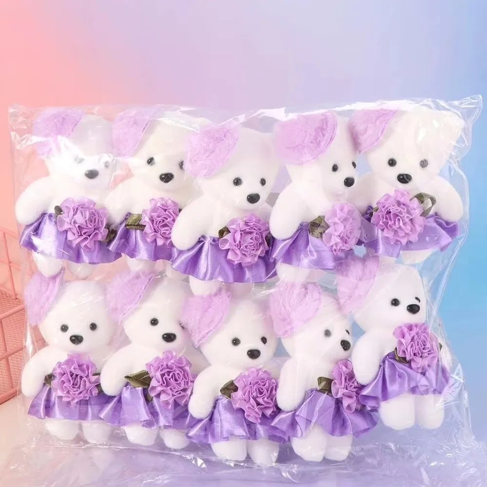 10Pcs/Set Cartoon Bouquet Decoration Bear Soft DIY Graduation Bouquet Bear Accessories Bear Bouquet Decoration