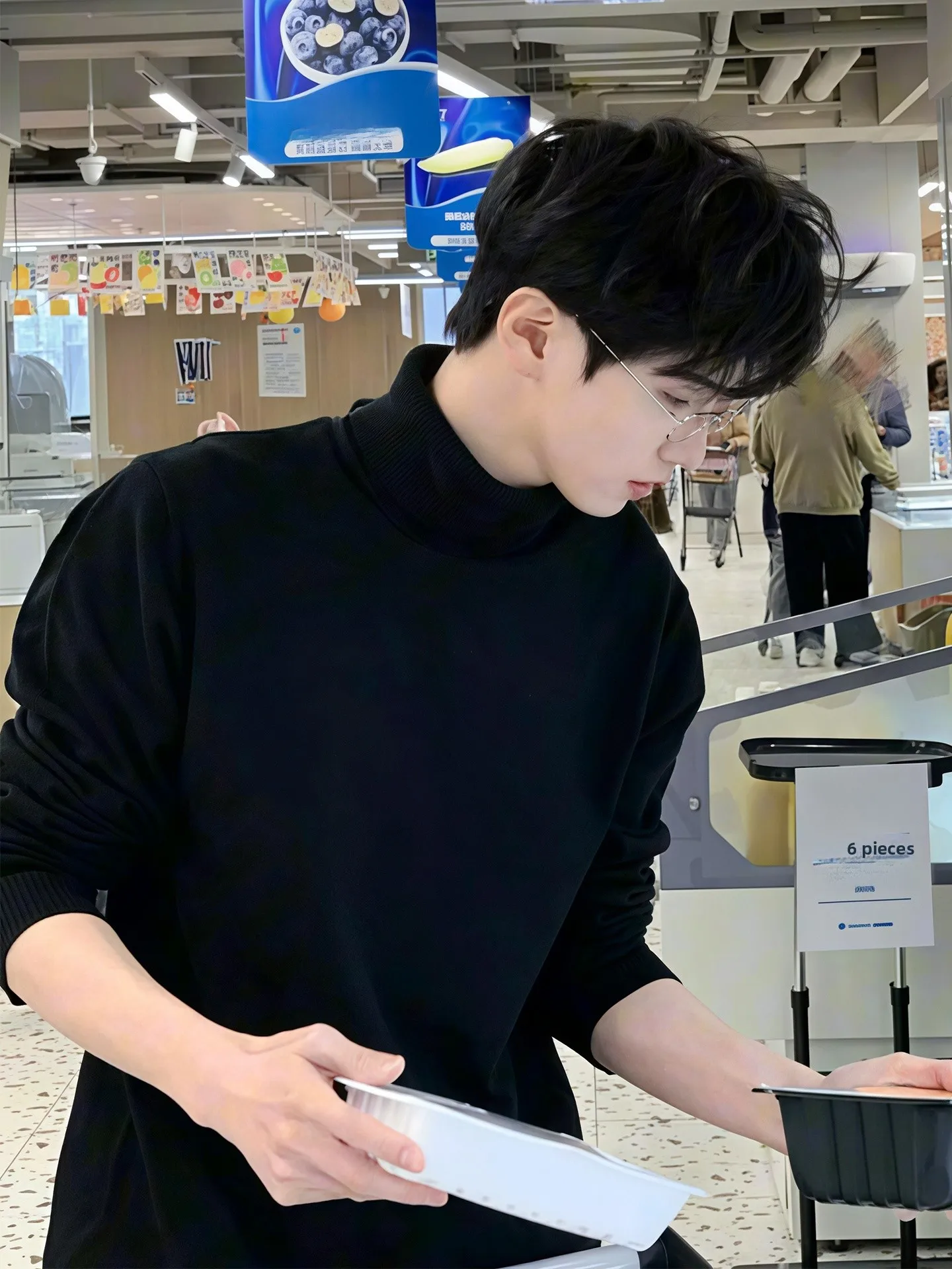 

Мужской теплый вязаный свитер с высоким воротником и начесом, повседневный, в американском стиле, длинный рукав, зимний топ