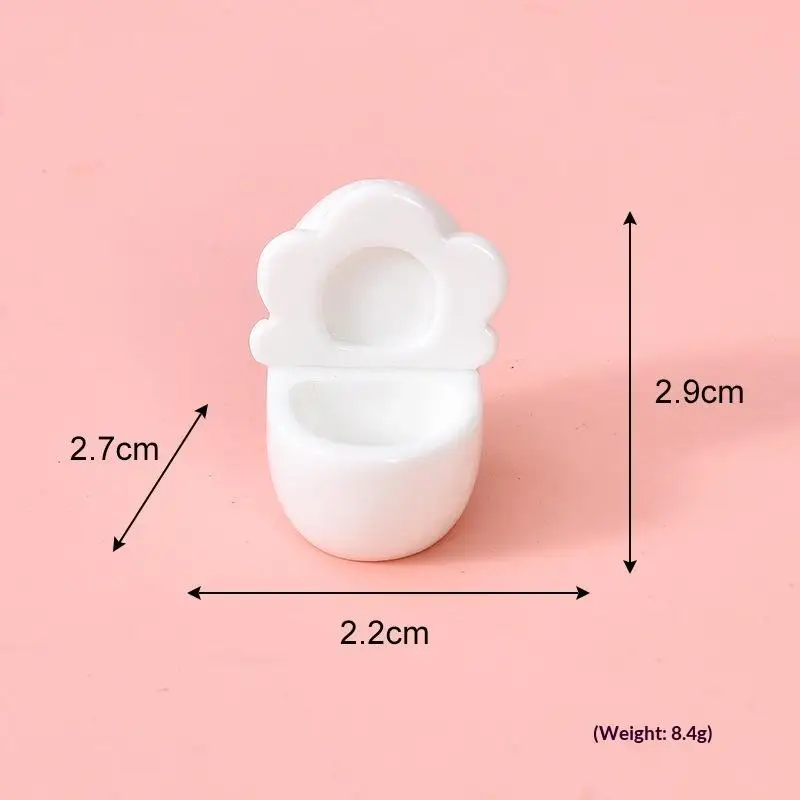 Cute Cartoon Animal Toilet Figurines Creative Non-toxic Resin Ornament for Bathroom Desktop Home Office Decor Gift