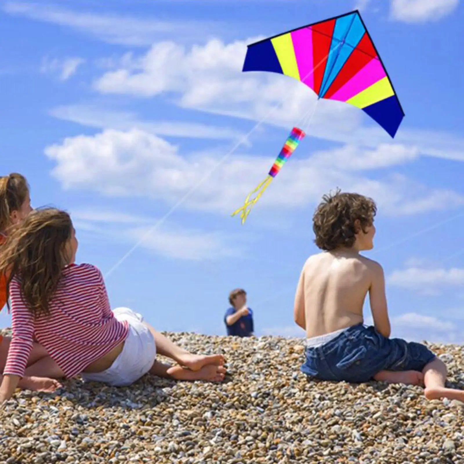 Giant Delta Kite with String for Family Trips Games Teenagers