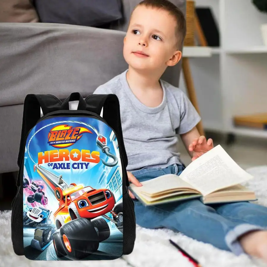 Blaze and the Monster Machines Schoolbag Kindergarten Kids Girls Boys Backpack Children Students School Supplies