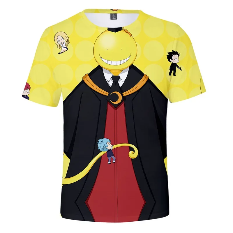 T-shirt imprimé 3D Koro Sensei pour enfants, Streetwear décontracté, Vêtements Hip Hop, Anime Assassination Irritation Room, Garçons et filles