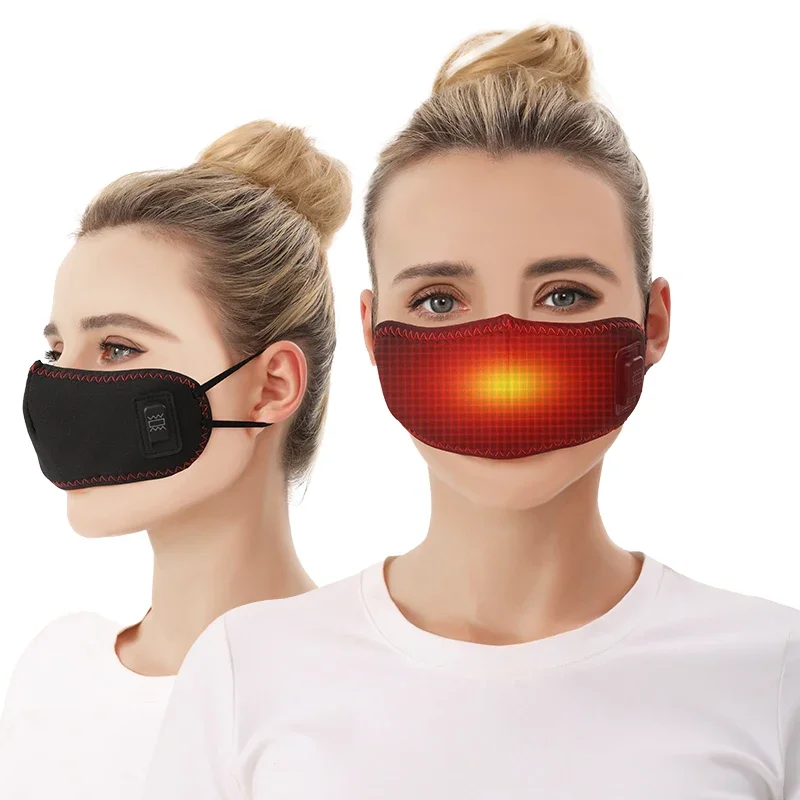 Coussin nasal chauffant électrique, chauffe-nez d'hiver, 3 réglages de température, compresse chaude, couverture nasale pour nez bouché/rhinite allergique