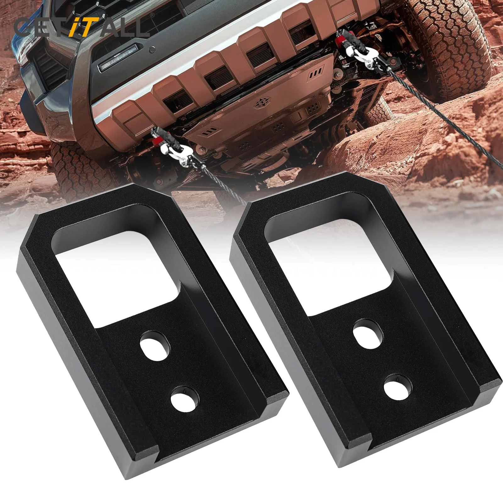 

GETITALL буксирные крюки с прямой посадкой для Toyota Tacoma 2024-2026 4Runner 2025-2026 Land Cruiser 250 2024-2025, специальная посадка для автомобиля