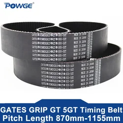 POWGE GATES 5GT Timing belt Lp=870 880 895 900 920 935 960 970 1000 1015 1025 1050 1080 1090 1115 1145 1155 Width 9-60 Rubber